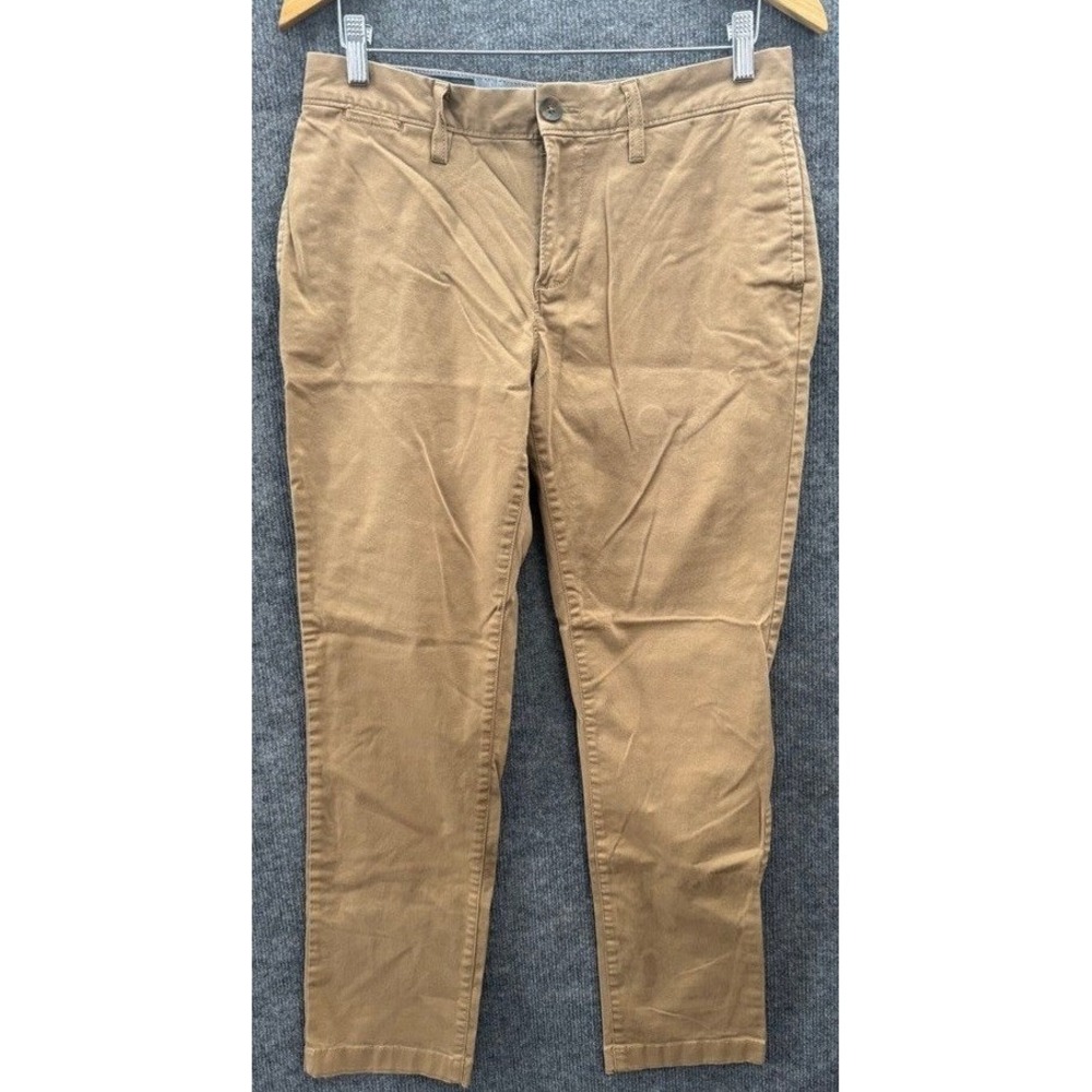 Wallin & Bros Mens Slim Fit Chino Pants Tan Khaki Stretch 31x30 Cotton Blend